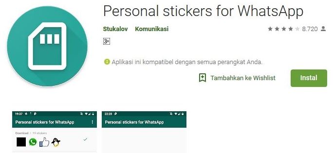 Cara Membuat Stiker di Whatsapp dengan Personal Sticker for Whatsapp